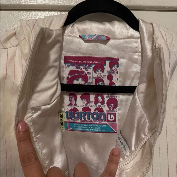 Burton Men's Cream Raincoat with Hood - Picture 6 of 9